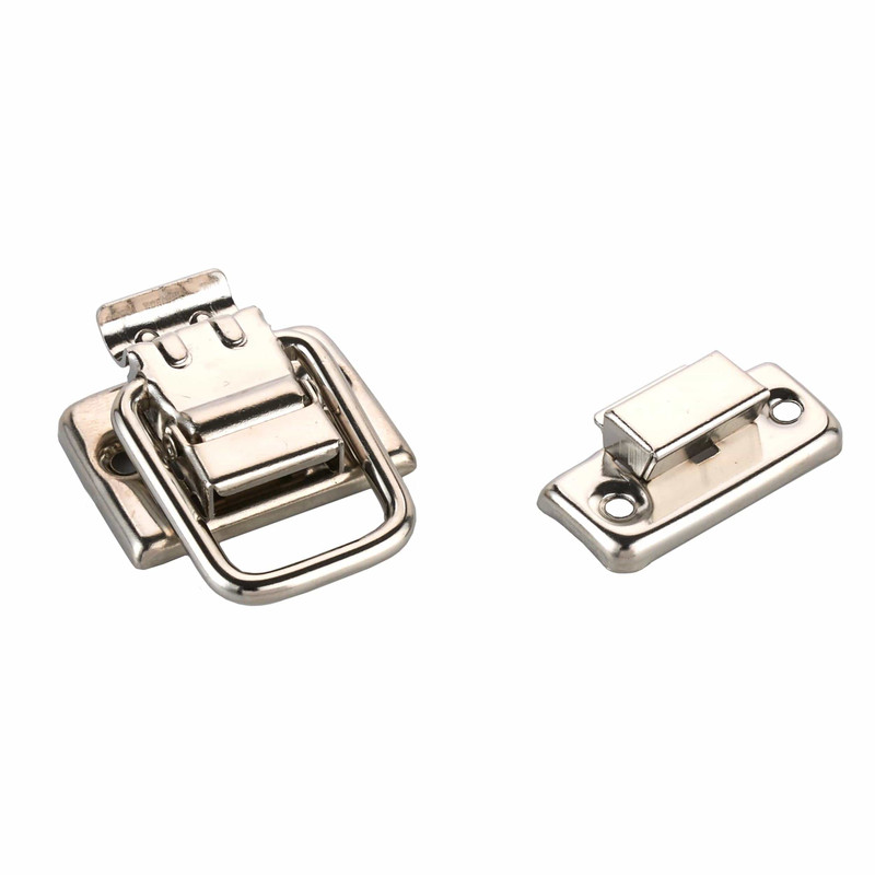 Draw Catch with Screws - Small - Nickel Finish